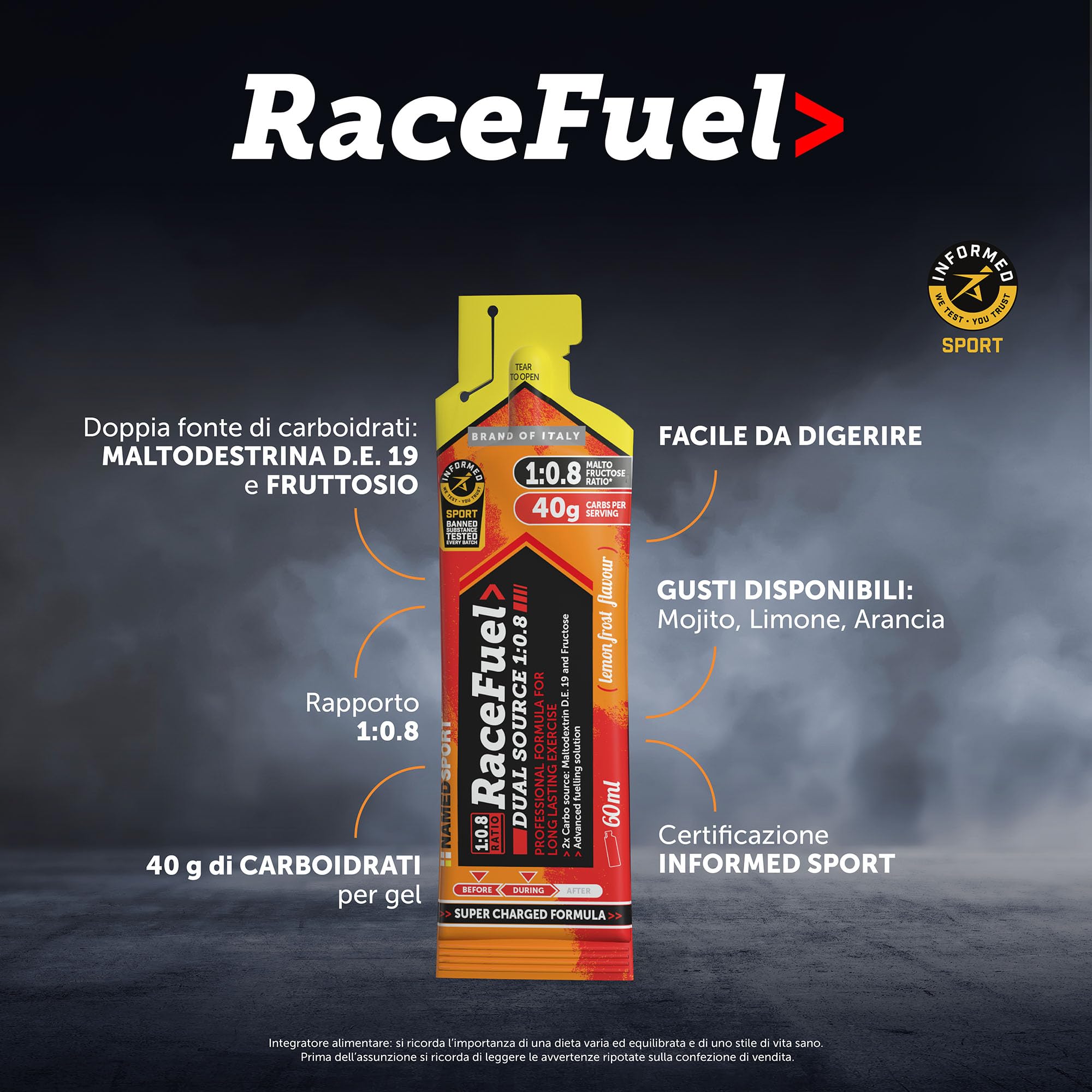 namedsport-race-fuel-gel-limone-energetico-endurance-box-24-x-60-ml image 3