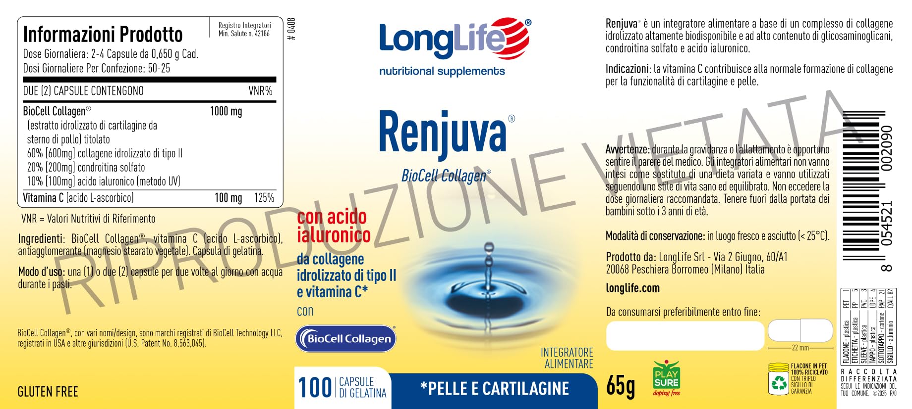 longlife-renjuva-collagene-idrolizzato-tipo-ii-con-acido-ialuronico-capsule image 3