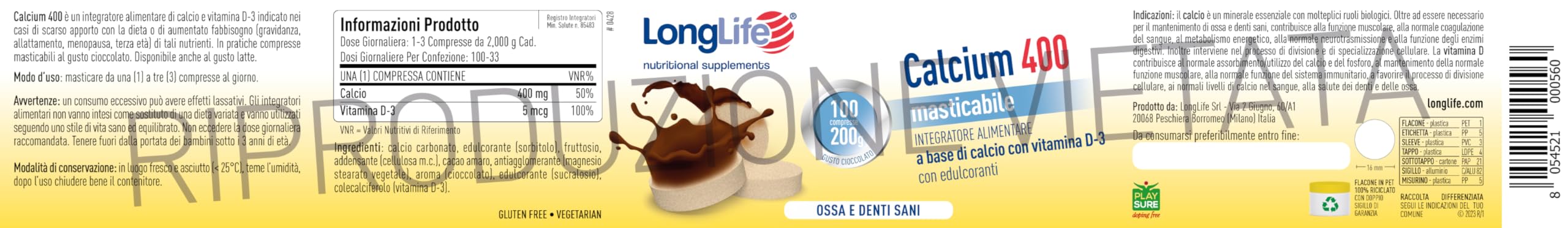 longlife-calcium-400mg-vitamina-d3-calcio-masticabile-gusto-cioccolato image 3