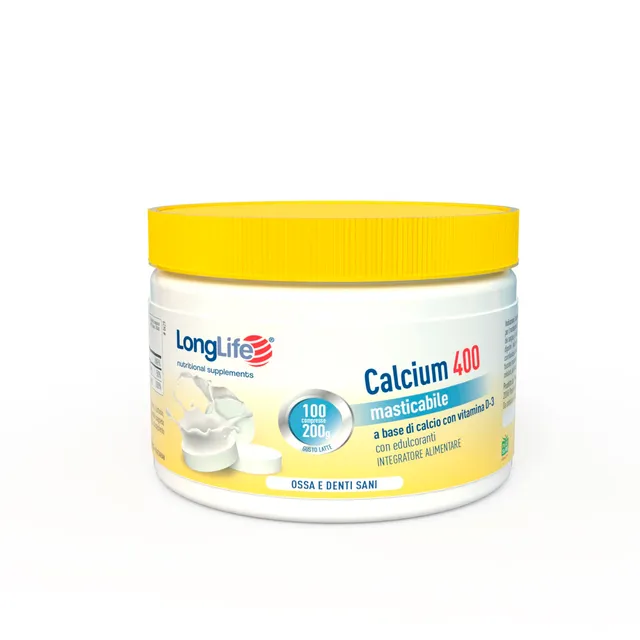 longlife-calcium-400mg-vitamina-d3-integratore-masticabile-gusto-latte image 1