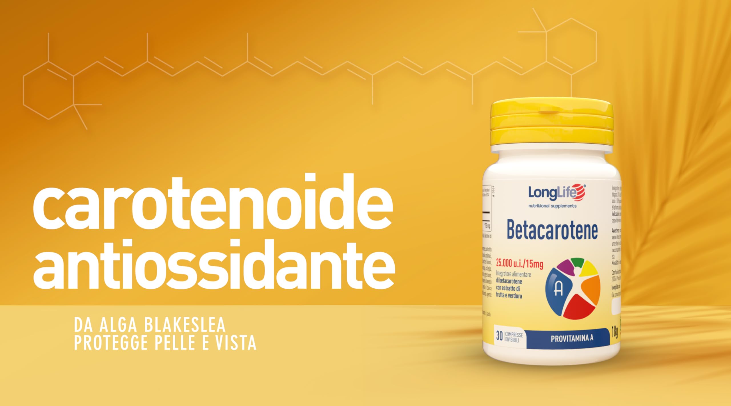 longlife-betacarotene-25000-u-i-provitamina-a-60-compresse image 2