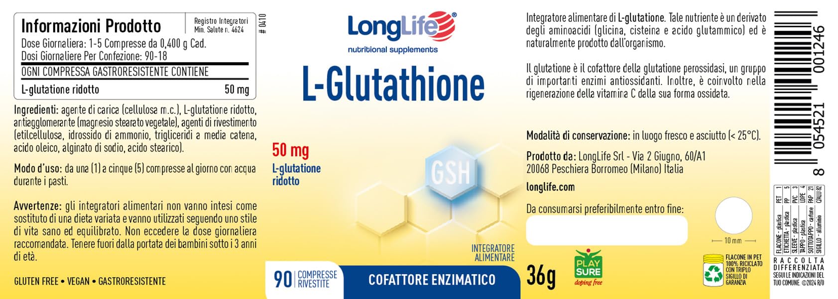 longlife-l-glutathione-50-mg-gastroresistente-integratore-antiossidante-difese-n image 3