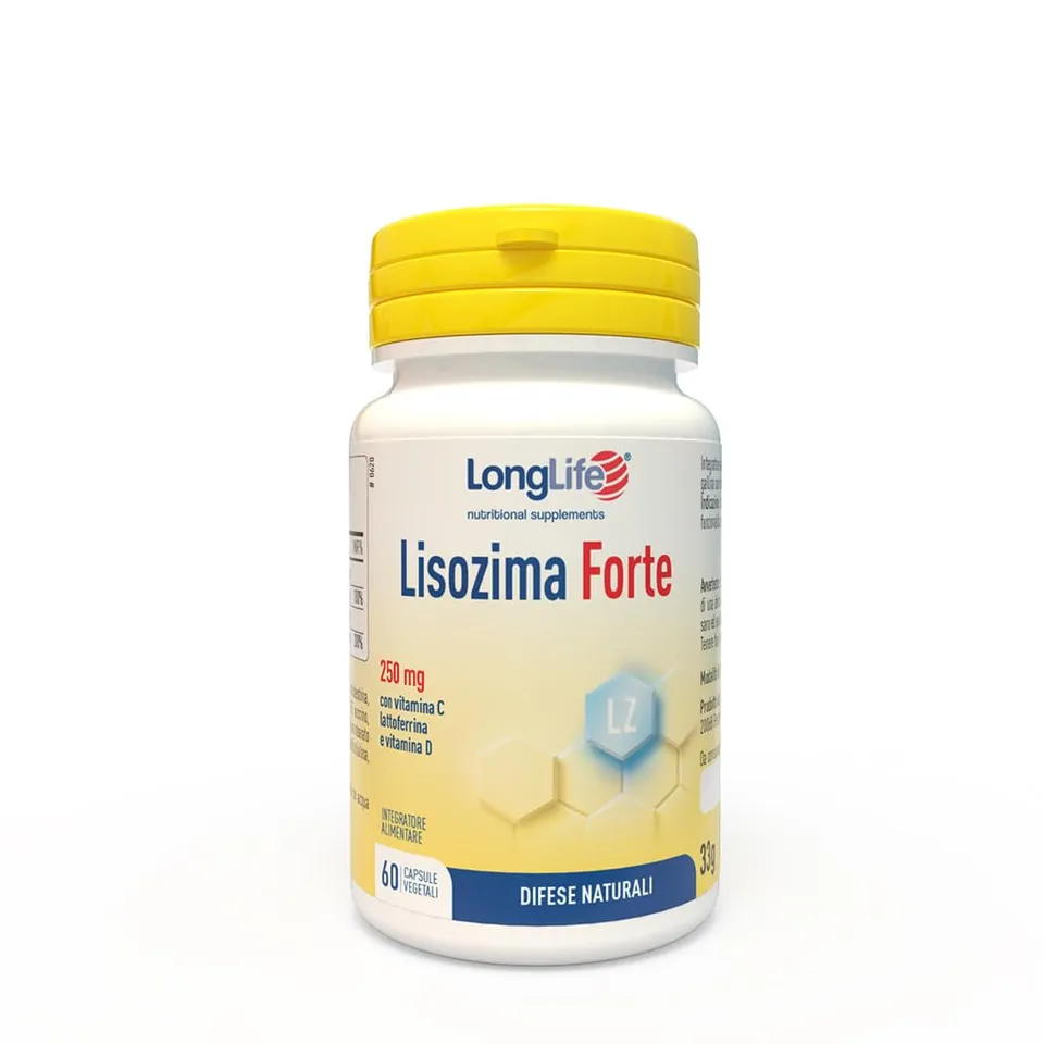 longlife-lisozima-forte-250-mg-lisozima-vitamina-c-lattoferrina-e-d3-capsule-gas image 1
