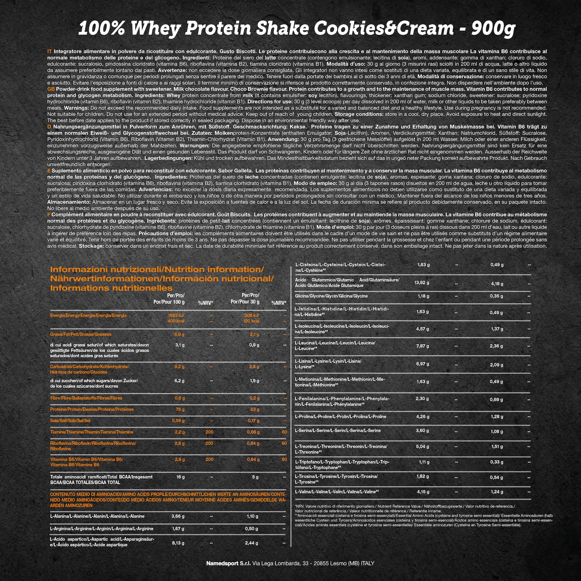 namedsport-100-whey-protein-shake-biscotti-e-crema-900-g image 4