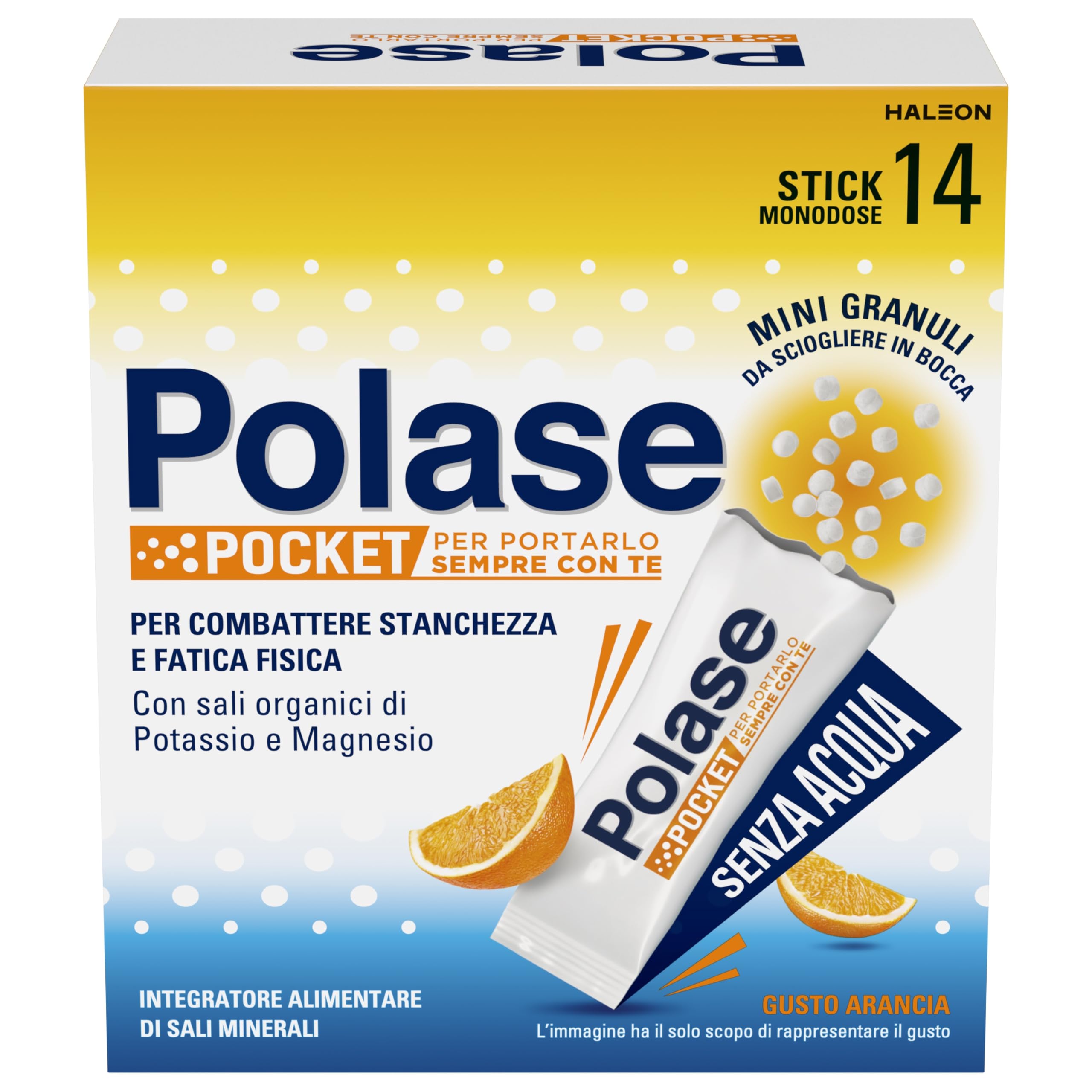 polase-pocket-arancia-integratore-magnesio-e-potassio-14-stick-orosolubile image 1
