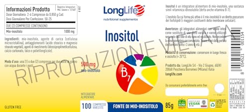 longlife-inositol-mio-inositolo-vitamina-b7-100-compresse-vegane-benessere-femmi image 8