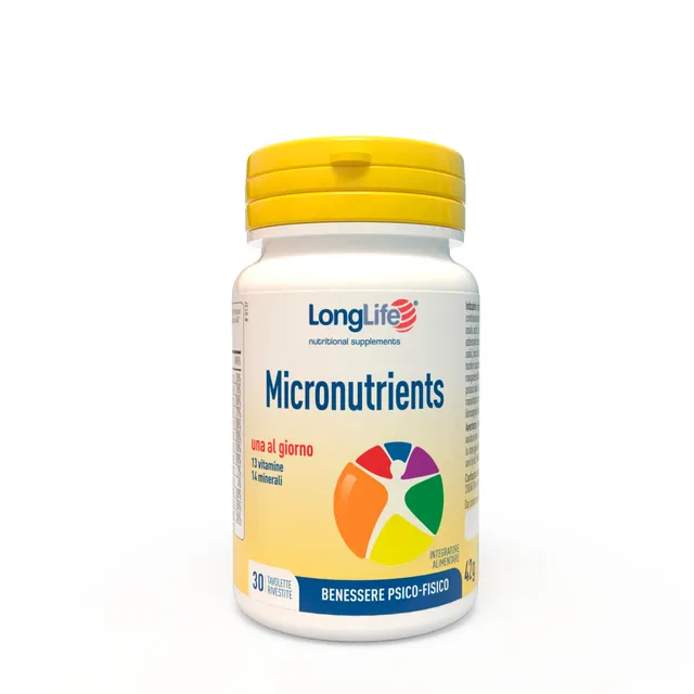 longlife-micronutrients-multivitaminico-13-vitamine-14-minerali-30-tavolette image 1