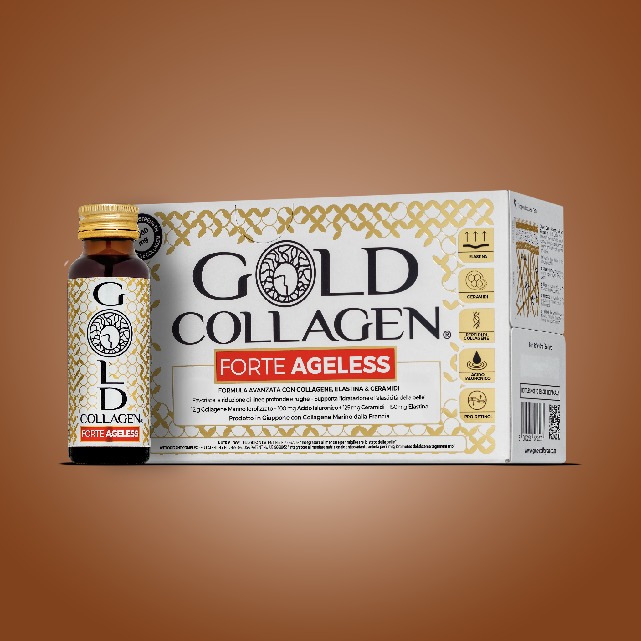 gold-collagen-forte-ageless-collagene-marino-liquido-12-000-mg-integratore-pelle image 1