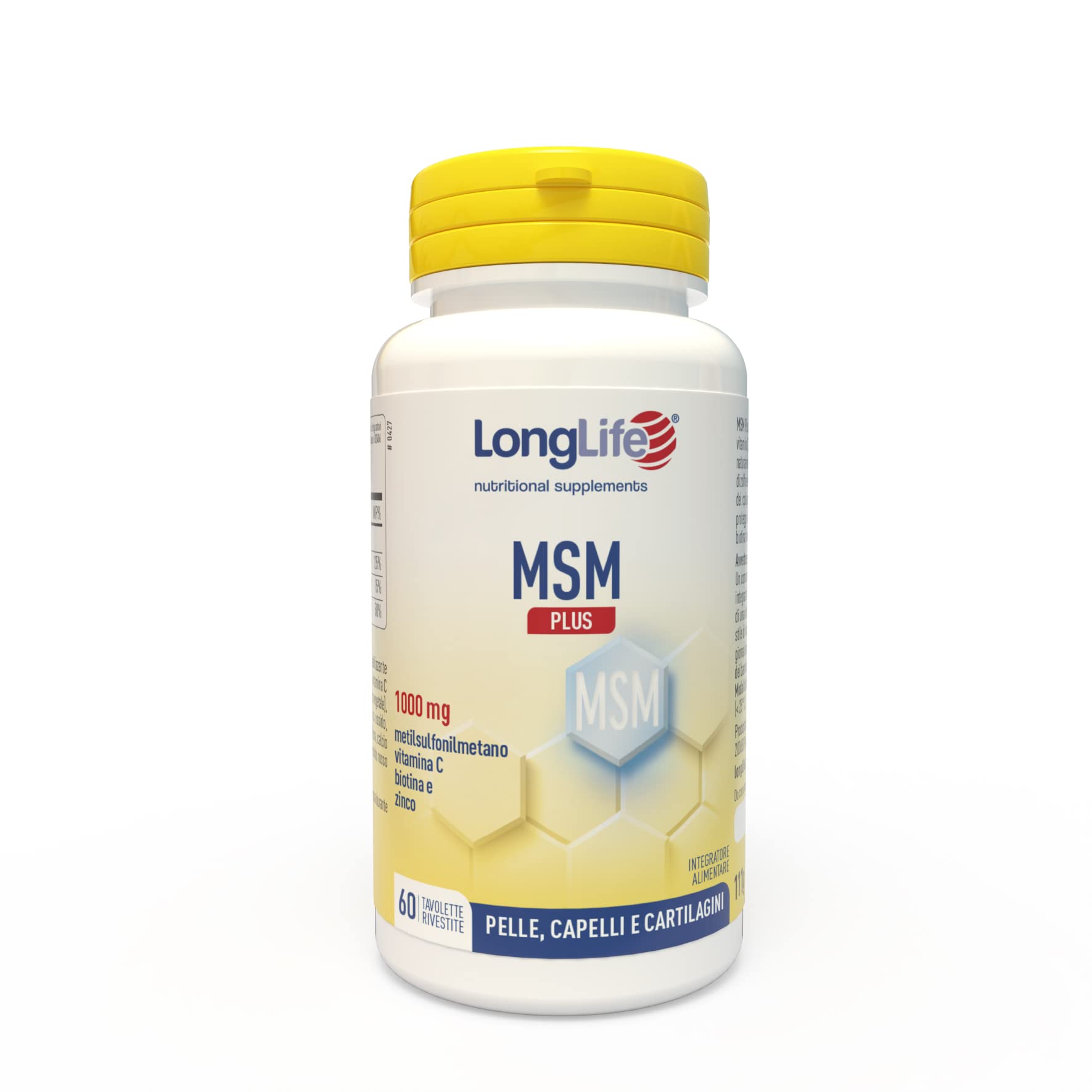 longlife-msm-plus-con-optimsm-vitamina-c-biotina-e-zinco-60-tavolette image 1