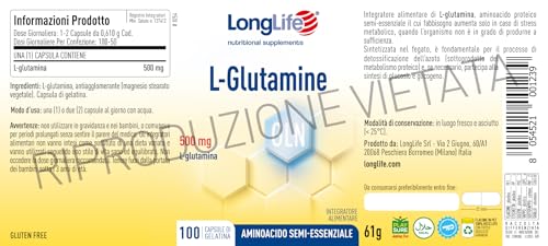 longlife-l-glutamine-500-mg-aminoacido-per-turnover-proteico-100-capsule image 8