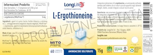 longlife-l-ergothioneine-mitoprime-antiossidante-anti-age-60-compresse-vegane image 8