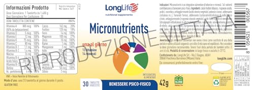 longlife-micronutrients-multivitaminico-13-vitamine-14-minerali-30-tavolette image 8